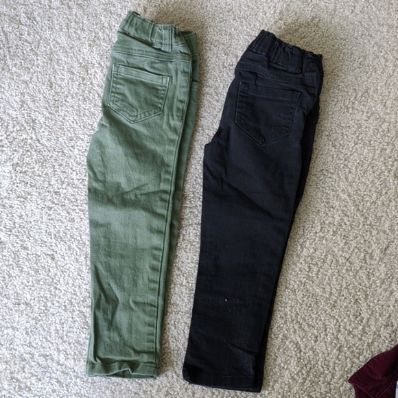 Girls Pants Army green and black - Picture 4 of 5